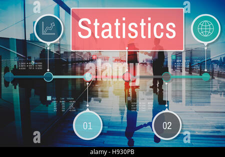 Statistiken Prozesseffizienz Planung Forschungskonzept Stockfoto