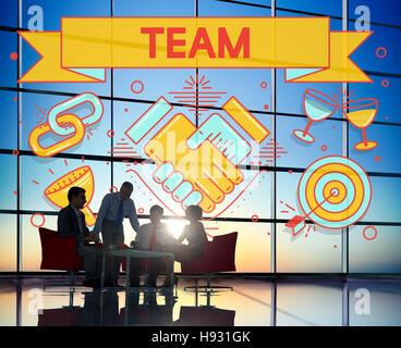 Team Teamwork Partnerschaft Zusammenarbeit Nachwuchswettbewerbs Stockfoto