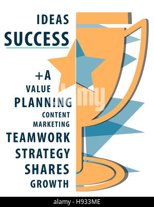 Erfolg Teamwork Zielwert Wort Konzept Planung Stockfoto