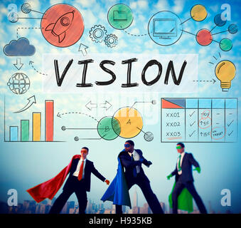 Vision Wachstum Unternehmensziel Geschäftskonzept Stockfoto