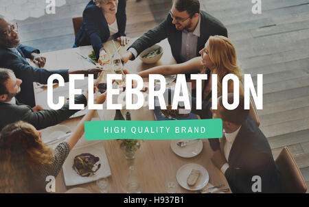Feier feiern Priase Party-Glück-Jubiläum-Konzept Stockfoto