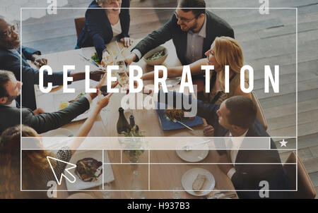 Feier feiern Priase Party-Glück-Jubiläum-Konzept Stockfoto