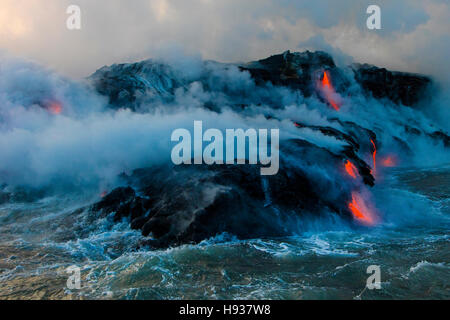 Lava-Bootstour, Kilauea Vulkan HVNP. Insel von Hawaii, Hawaii Stockfoto