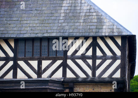 Castle Lodge ist ein mittelalterlichen Tudor und elisabethanische Architektur Übergang Periode Haus in Ludlow, Shropshire, Ludlow Castle in der Nähe. Szenen Stockfoto