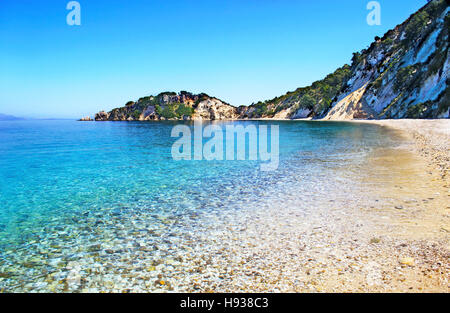 Landschaft des Gidaki Strandes Ithaka Griechenland Stockfoto