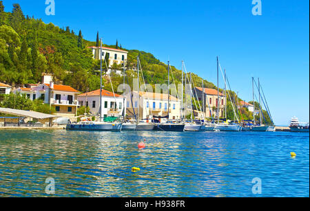 Kioni Hafen von Ithaka Ionische Inseln Griechenland Stockfoto