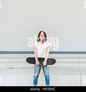 Funky Fresh Hipster Genuss Skateboarding Konzept Stockfoto