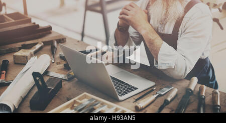 Handwerker Beruf Beruf Streben nach qualifizierten Konzept Stockfoto