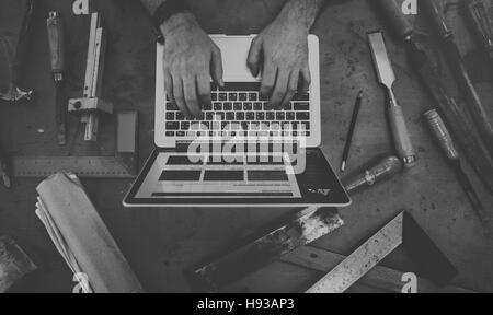 Handwerker-Karriere-Kunst Aktivität Ausbildungsberuf Konzept Stockfoto