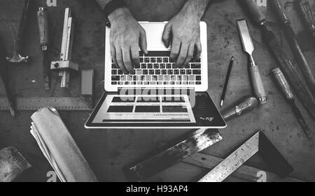 Handwerker Beruf Beruf Streben nach qualifizierten Konzept Stockfoto