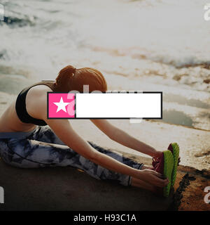 Abzeichen-Label namens Stempel Exemplar Tag Markenkonzept Stockfoto