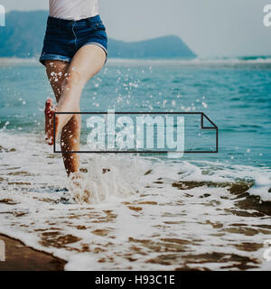 Abzeichen-Label namens Stempel Exemplar Tag Markenkonzept Stockfoto