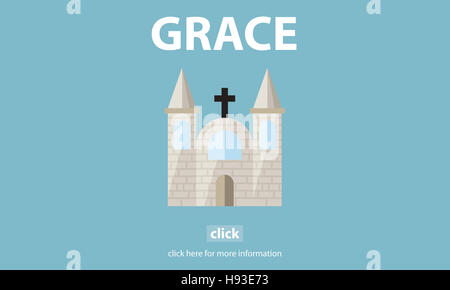 Grace Hope Poise geistigen Gottesdienst glauben Gott Concept Stockfoto