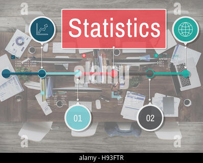 Statistiken Prozesseffizienz Planung Forschungskonzept Stockfoto