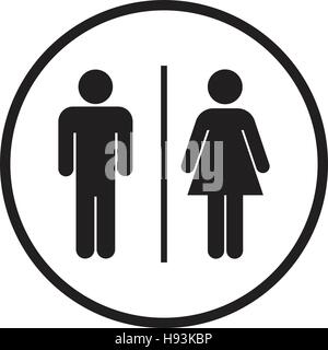 Badezimmer-Zeichen-Symbol Stock Vektor
