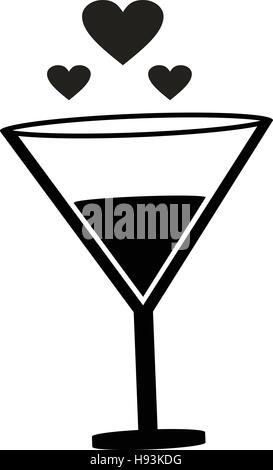 Champagner Liebe Symbol Stock Vektor