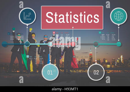 Statistiken Prozesseffizienz Planung Forschungskonzept Stockfoto