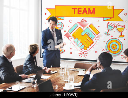 Team Teamwork Partnerschaft Zusammenarbeit Nachwuchswettbewerbs Stockfoto