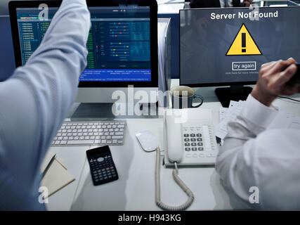 Server nicht gefunden Computer-Datenbank-Netzwerk-Konzept Stockfoto