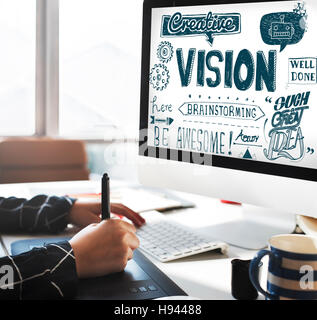 Vision kreativen Ideen Inspiration soll-Konzept Stockfoto