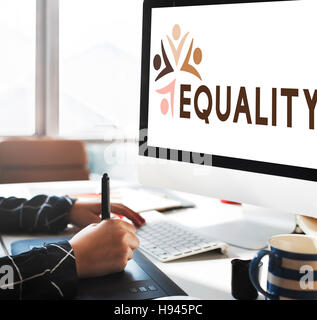 Geschlechter Gerechtigkeit Grundrechte rassistische Diskriminierung Konzept Stockfoto
