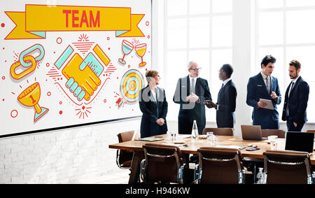 Team Teamwork Partnerschaft Zusammenarbeit Nachwuchswettbewerbs Stockfoto