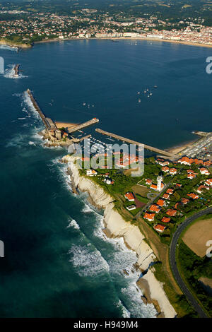 Luftaufnahme der Bucht von St. Jean de Luz, Frankreich Stockfoto