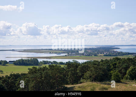 Blick vom Leuchtturm auf Hiddensee, Dornbusch, Insel Hiddensee, Mecklenburg-Western Pomerania, Deutschland Stockfoto