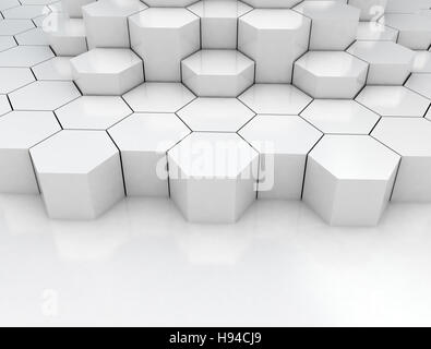 Sechseckige abstrakt 3d Hintergrund Stockfoto