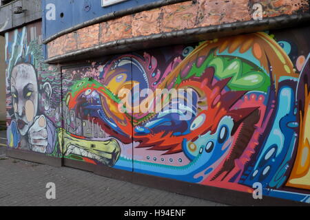 Graffiti auf der Straße von Croydon, London. Stockfoto