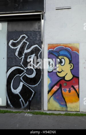 Graffiti auf der Straße von Croydon, London. Stockfoto