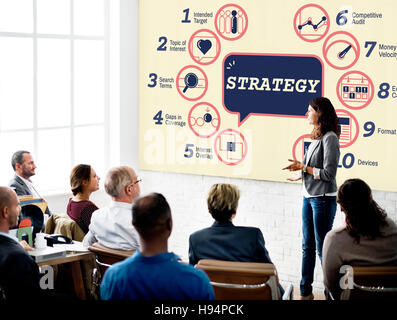 Business Analytics Strategie Methoden Taktik Grafikkonzept Stockfoto