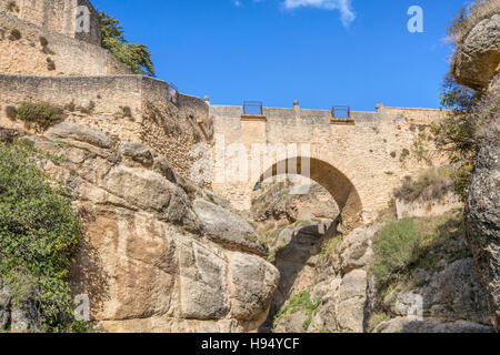 Brücke Puente Viejo in Ronda, Andalusien, Spanien Stockfoto