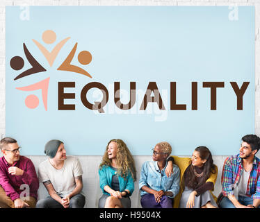 Geschlechter Gerechtigkeit Grundrechte rassistische Diskriminierung Konzept Stockfoto