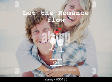 Liebe Zitate Romantik Valentines Website-Konzept Stockfoto