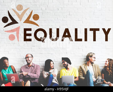 Geschlechter Gerechtigkeit Grundrechte rassistische Diskriminierung Konzept Stockfoto