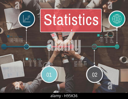 Statistiken Prozesseffizienz Planung Forschungskonzept Stockfoto