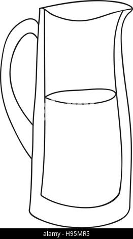 gefüllte Kanne Symbolbild Stock Vektor
