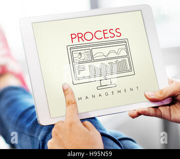 Geschäft Prozess-Strategie Methoden Bedienkonzept Stockfoto