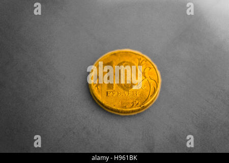 schöne Goldmünze 10 Rubel Stockfoto