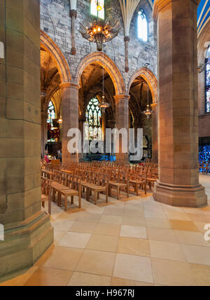 Großbritannien, Schottland, Lothian, Edinburgh, Innenansicht der St Giles' Cathedral. Stockfoto