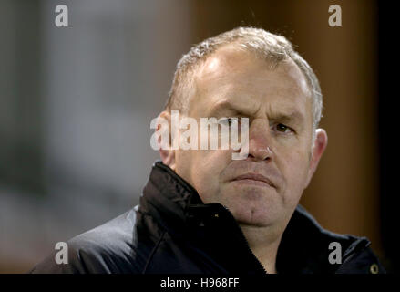 Newcastle Falcons Direktor des Rugby Dean Richards während der Aviva Premiership match bei Kingston Park, Newcastle Upon Tyne. Stockfoto