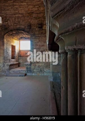 Großbritannien, Schottland, Lothian, Edinburgh, Interieur des Schlosses Craigmillar anzeigen Stockfoto