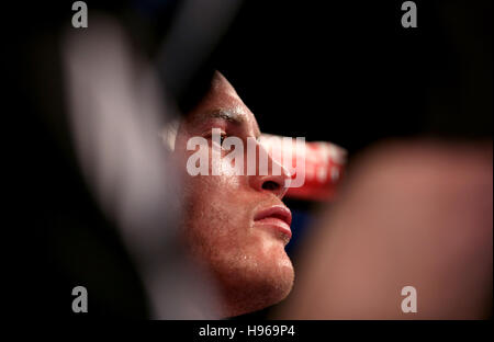 George Groves gegen Eduard Gutknecht in der SSE-Arena Wembley, London. Stockfoto