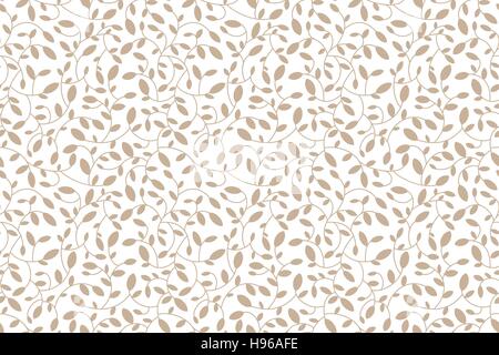 Nahtlose Blumenmuster. Braune Blätter und Sprossen. Transparenten Hintergrund. Vektor. Print für Textil- oder web Stock Vektor