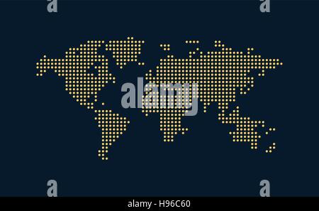 Welt Karte abstrakt 3d geometrische isoliert Vektor-illustration Stock Vektor