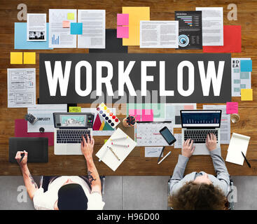 Workflow effizienter Prozess Verfahren Geschäftskonzept Stockfoto