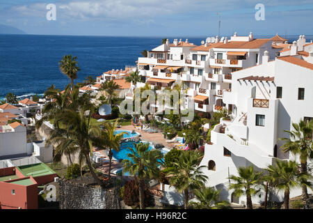 Hotel-Komplex, Puerto de Santiago, Teneriffa, Spanien Stockfoto