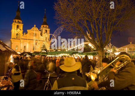 Weihnachtsmarkt am Marktplatz Square, Ludwigsburg, Baden-Württemberg, Deutschland Stockfoto