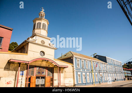 Straßen von Puerto Montt Chile römisch-katholische Kirche Stockfoto